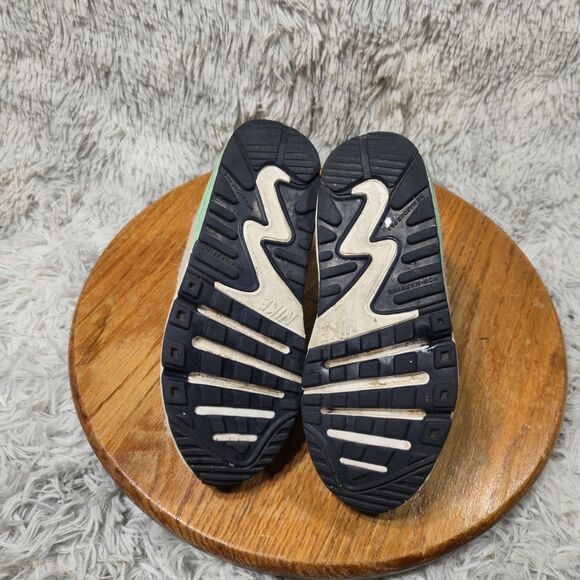 Nike Air Max 90 LTR Kids Size 1Y Leather Low Lace Up White/Multi-Color Sneakers - Picture 6 of 12